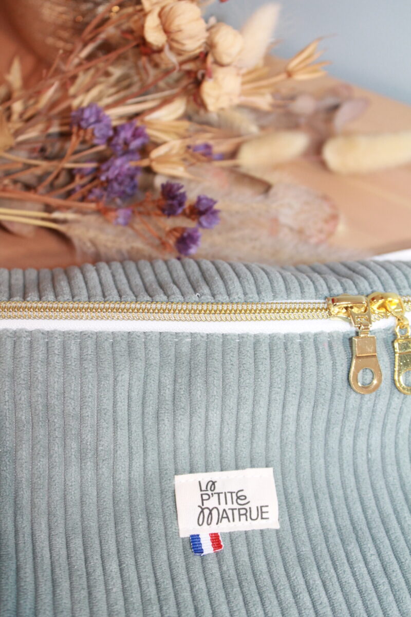 Sac banane grande taille velours vert
