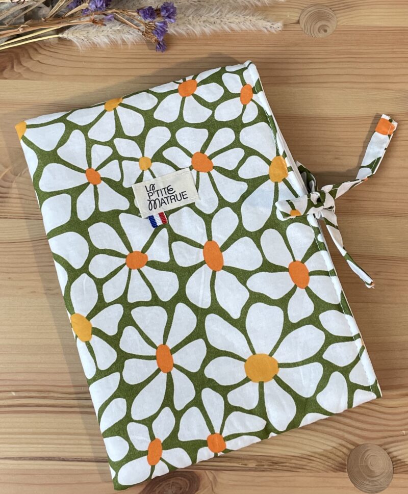 Pochette pour livre de poche avec grosse fleur