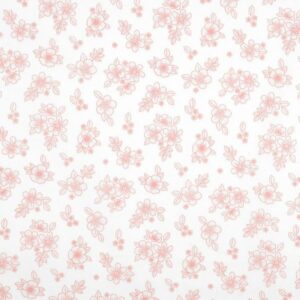 tissu popeline de coton biologique fleur mauve