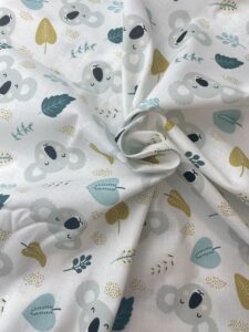tissu coton biologique koala