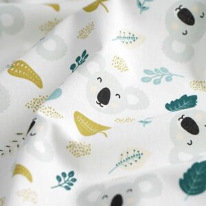 tissu coton biologique koala