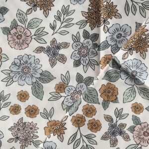 tissu popeline de coton Marion fleuri plusieurs couleurs certifié oeko tex