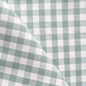 tissu coton vichy menthe certifié oeko tex