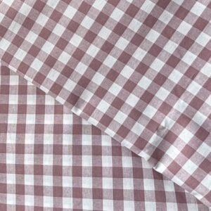 tissu coton vichy gros carreaux parme certifié oeko tex