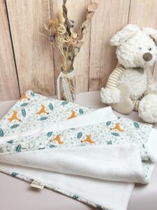 couverture bébé chaude faite main tissu renard