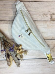 Sac banane standard velours beige