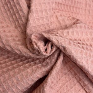 tissu nid d'abeille marsala