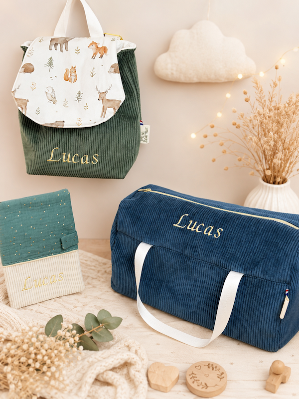 Ensemble de création pour un coffret de naissance fait main Les uniques